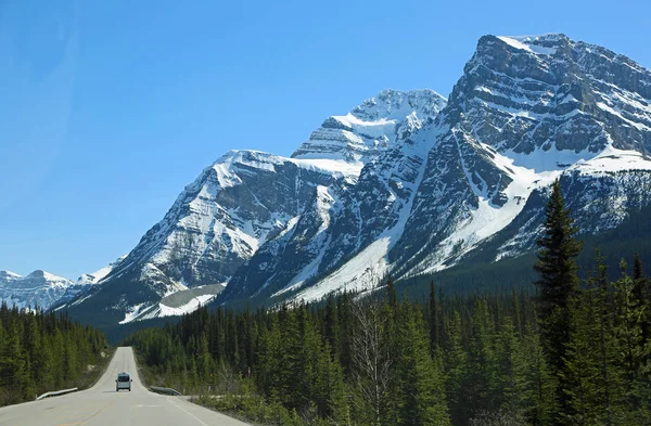 Guidare Icefield Parkway Alberta Canada — Foto Stock
