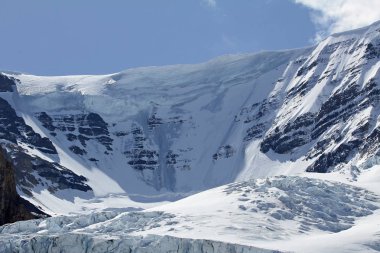 Uçurum ve buzul - Columbia Icefield, Alberta, Kanada