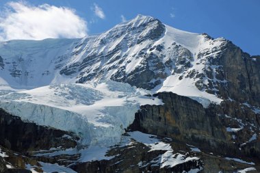 Asılı buzul - Columbia Icefield, Jasper Ulusal Parkı, Alberta, Kanada