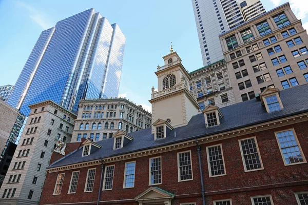 Vista Lateral Old State House Boston Massachusetts — Fotografia de Stock