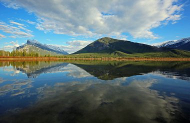 Mount Rundle ve Kükürt Dağı - Banff Ulusal Parkı, Alberta, Kanada