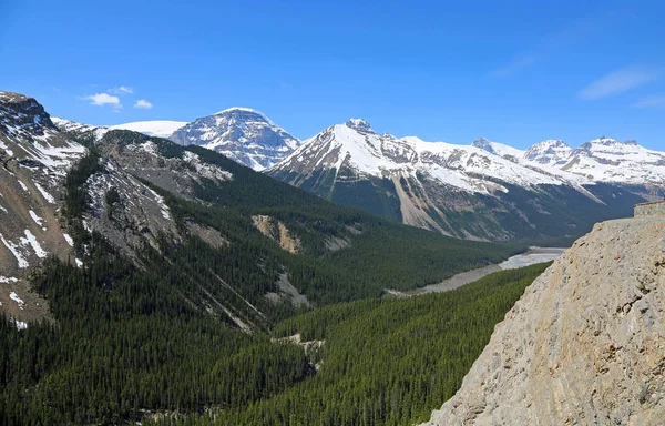 Valle Sunwapta Columbia Icefield Jasper National Park Alberta Canadá —  Fotos de Stock