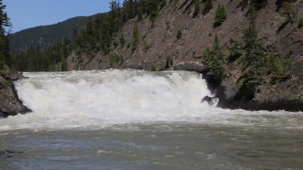 Bow Falls Banff Альберта Канада — стоковое видео