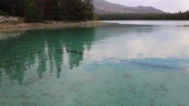 Lago Annette Jasper Alberta Canadá — Vídeos de Stock