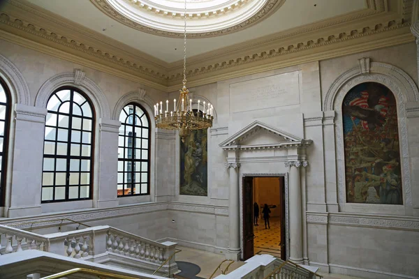 Interior Widener Library Harvard University Cambridge Massachusetts —  Fotos de Stock