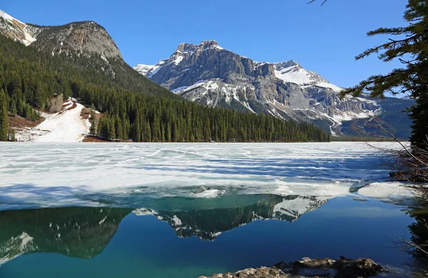 Sur Lac Emerald Parc National Yoho Colombie Britannique Canada — Photo