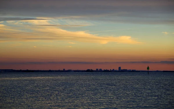 Cielo Del Atardecer Sobre Clearwater Dunedin Florida —  Fotos de Stock