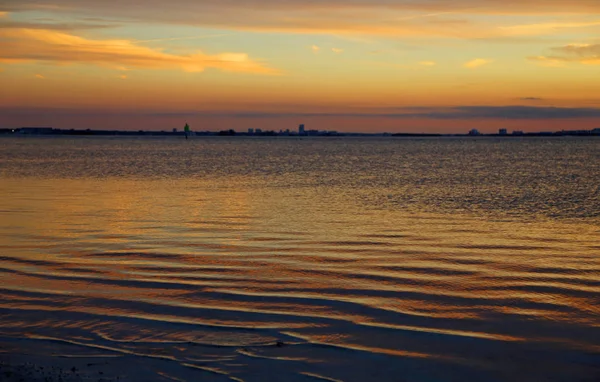 Couleurs Ciel Reflétées Dans Eau Dunedin Floride — Photo