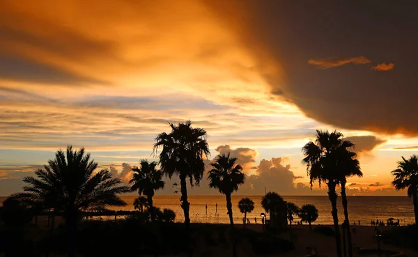 Abend Clear Water Beach Clear Water Florida — Stockfoto