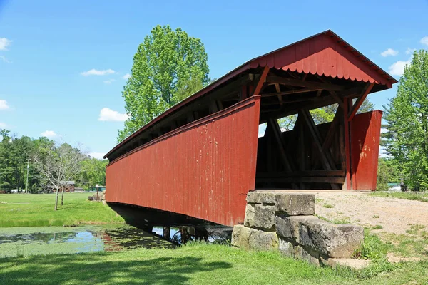 Staats Mill Covered Bridge 1887 Ripley West Virginia — Stock Photo, Image