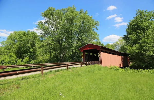 Landscape Sarvis Fork Covered Bridge 1887 West Virginia — Stock Photo, Image