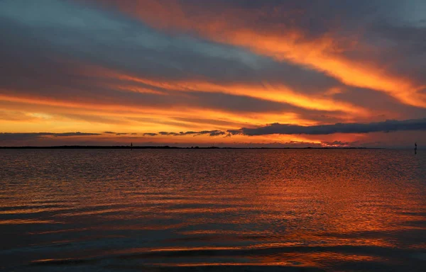 Puesta Sol Calzada Dunedin Florida — Foto de Stock