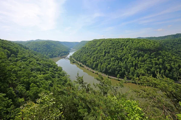 Paisagem Hawks Nest State Park Virgínia Ocidental — Fotografia de Stock