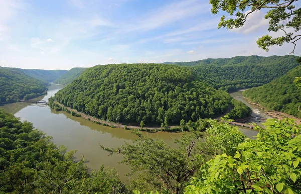 New River Meander Hawks Nest State Park West Virginia — Stock Photo, Image