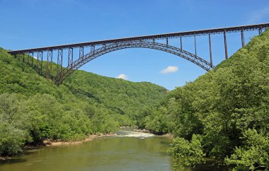 Manzara New River Gorge Bridge ile - Batı Virginia