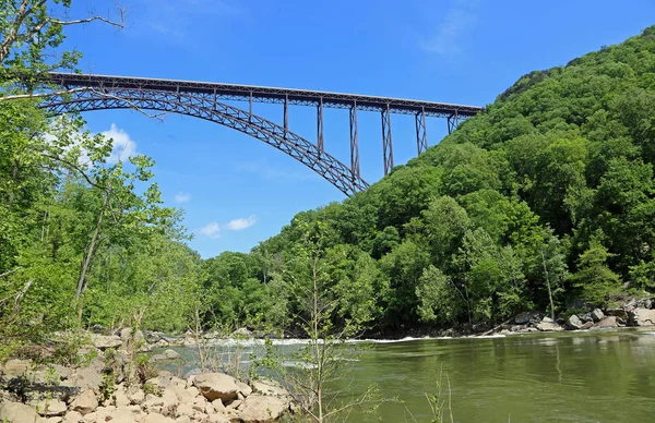 Standing New River New River Gorge Bridge West Virgin — стоковое фото