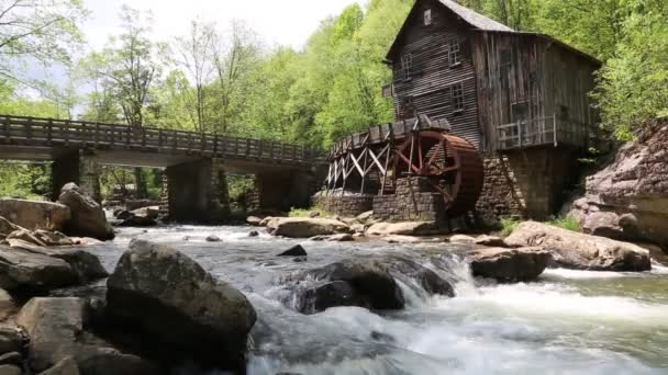 Glade Creek Babcock State Park West Virginia — Stockvideo