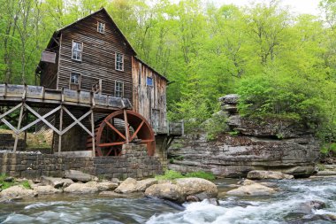 Grist Mill ve uçurum - Babcock State Park, Batı Virginia