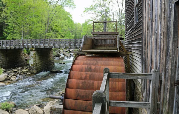 Roda Grist Mill Babcock State Park Virgínia Ocidental — Fotografia de Stock