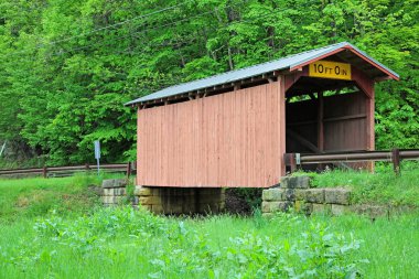 Fish Creek Covered Bridge - Batı Virjinya manzarası