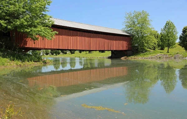 Brücke Über Den Schlamm Des Flusses Milton Westvirginien — Stockfoto