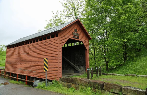 Dents Run Covered Bridge 1889 Virginie Occidentale — Photo