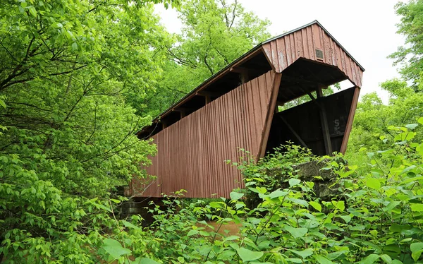 Fletcher Covered Bridge Green 1891 West Virginia — Stock Photo, Image