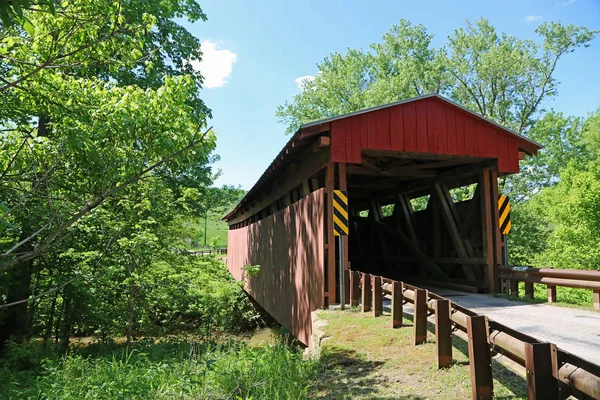 Road Sarvis Fork Covered Bridge West Virginia — Stock Photo, Image
