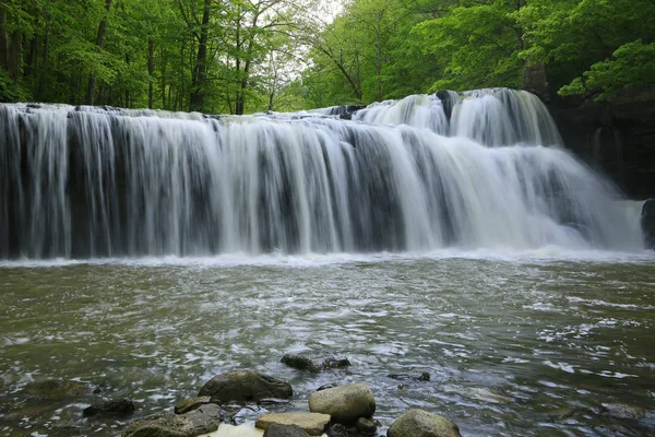 Pohled Zepředu Brush Creek Falls Západní Virginie — Stock fotografie