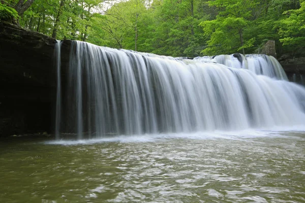 Πλάγια Άποψη Στο Brush Creek Falls Δυτική Βιρτζίνια — Φωτογραφία Αρχείου