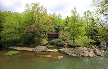 Babcock Eyalet Parkı 'ndaki Visiror Center, Batı Virginia