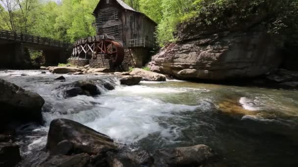Glade Creek Teki Cacscade Babcock Eyalet Parkı Batı Virginia — Stok video