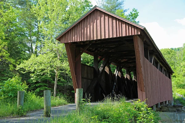 Vista Frontal Hokes Mill Covered Bridge 1897 West Virginia — Foto de Stock
