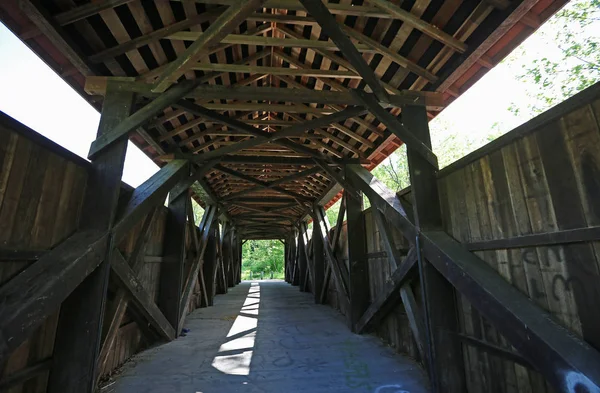 Hokes Mill Covered Bridge 1897 West Virginia — Stock Photo, Image