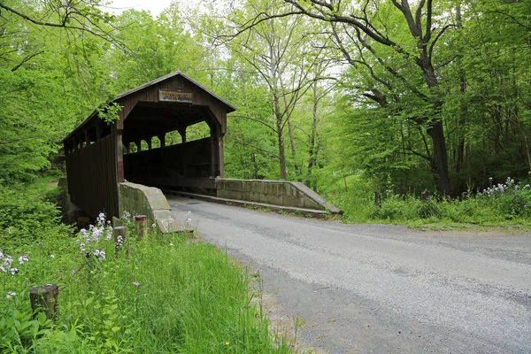 Herns Mill Covered Bridge Road 1884 West Virginia — Stock Photo, Image