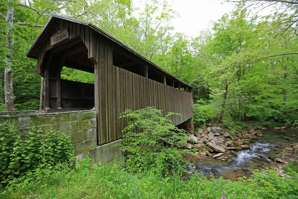 Herns Mill Cubierto Puente Milligans Creek 1884 Virginia Occidental — Foto de Stock