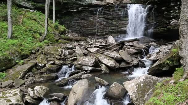 Hügel Bucht Und Wasserfälle Fälle Von Hügeln Bucht West Virginia — Stockvideo