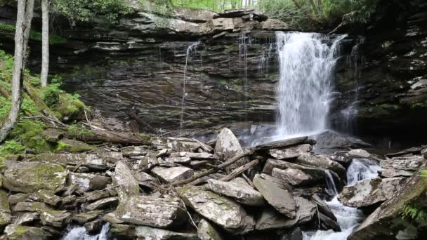 Pohled Falls Hills Creek Západní Virginie — Stock video