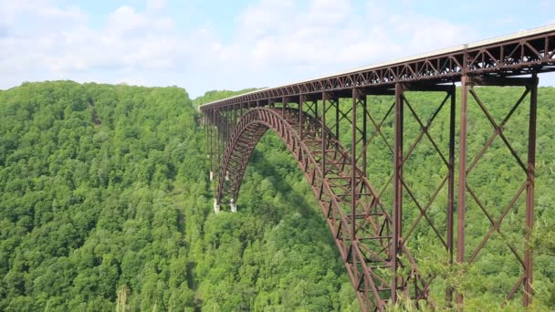 Most New River Gorge Zachodnia Wirginia — Wideo stockowe