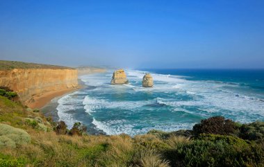 12 Havariyle günbatımı renkleri - Port Campbell Ulusal Parkı, Victoria, Avustralya