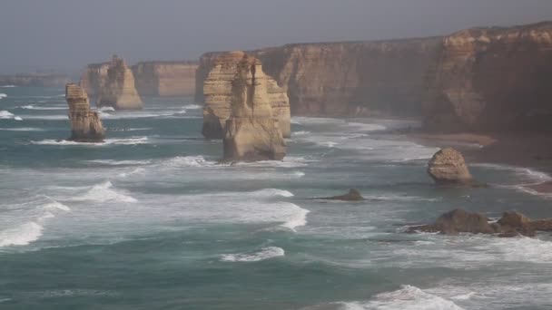 Pacificul Doisprezece Apostoli Victoria Australia — Videoclip de stoc