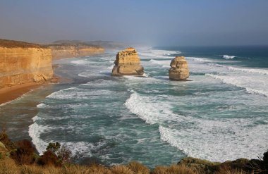 Sunset and Two Apostles - Campbell Ulusal Parkı, Victoria, Avustralya