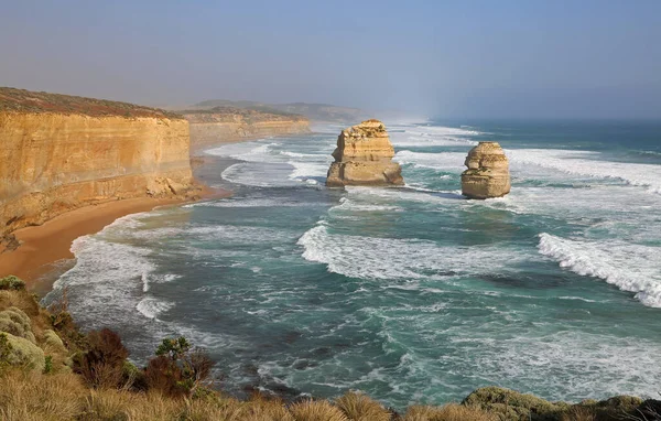 Dos Apóstoles Atardecer Parque Nacional Campbell Victoria Australia —  Fotos de Stock