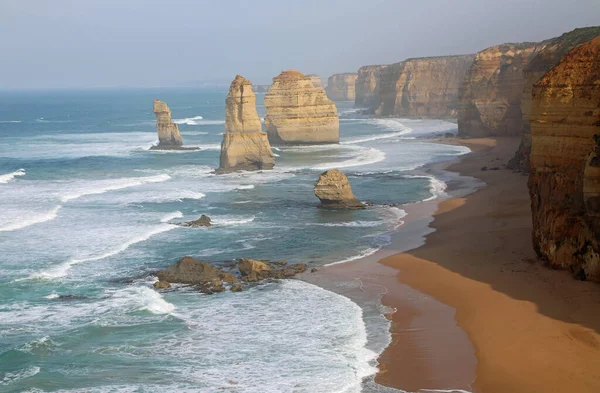 Costa Dorada Con Apóstoles Parque Nacional Campbell Victoria Australia — Foto de Stock