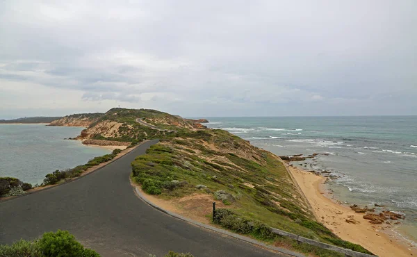 Point Nepean Yarımadasındaki Yol Point Nepean Ulusal Parkı Mornington Yarımadası — Stok fotoğraf