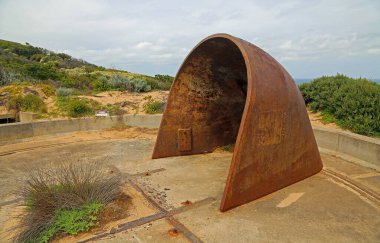 Silah yerleştirme - Point Nepean Ulusal Parkı - Mornington Yarımadası, Victoria, Avustralya