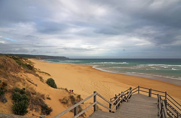 Περπάτημα Κάτω Στην Παραλία Gunnamatta Mornington Peninsula Victoria Αυστραλία — Φωτογραφία Αρχείου