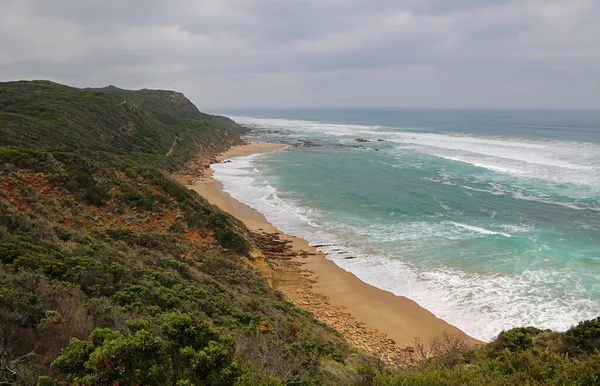 Krajobraz Plażą Castle Cove Beach Victoria Australia — Zdjęcie stockowe