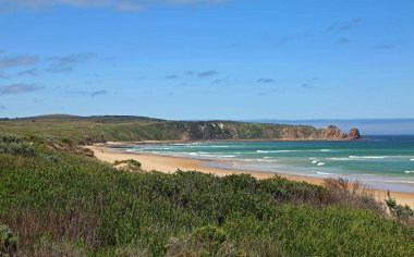 Woolamai Sahili manzarası - Phillip Adası, Victoria, Avustralya