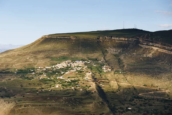 Dağıstan Dağ Köyü Ingishi Nin Güneş Doğarken Kafkasya Dağları Nda — Stok fotoğraf